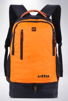 Orange small logo Etto, качественный мужской Независимый спортивный рюкзак для хранения обуви, баскетбольная футбольная команда, тренировочная сумка, большая спортивная сумка для фитнеса HAB370 - Цвет: Orange small logo