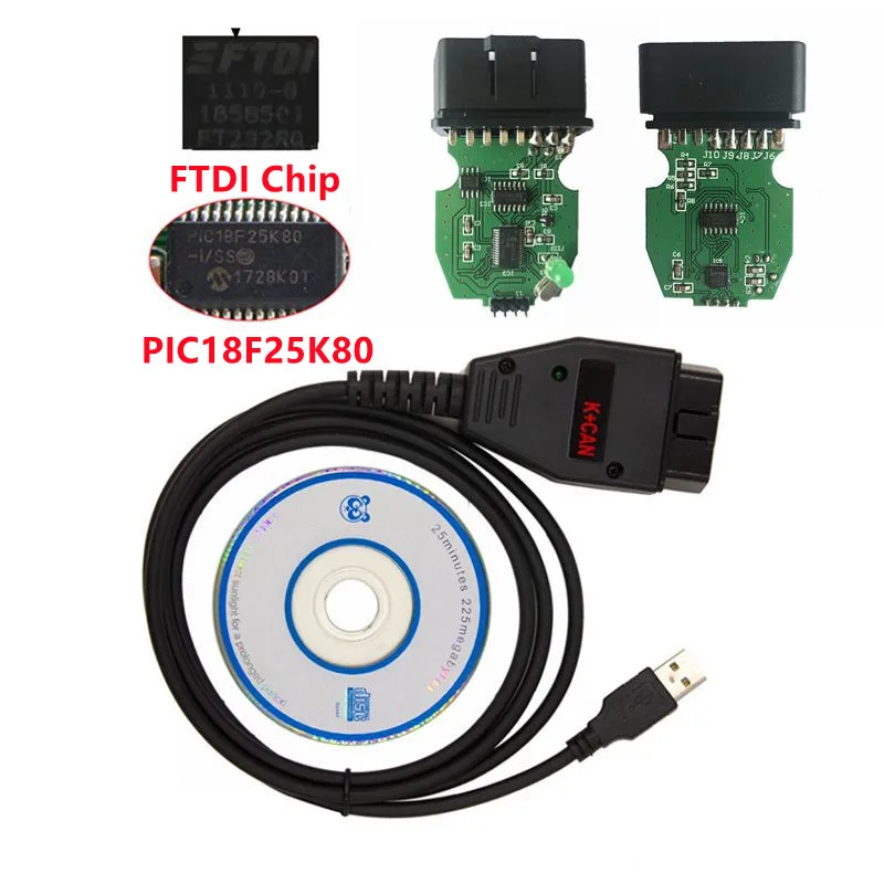 

Диагностический Сканер VAG K CAN Commander 1.4 С Микроконтроллером PIC18F25K80 И FTDI FT232RL Для OBD2 VW Audi Skoda - Инстру...