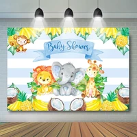 safari baby shower backdrop safari animal and fruit background boy baby shower party decoration banner
