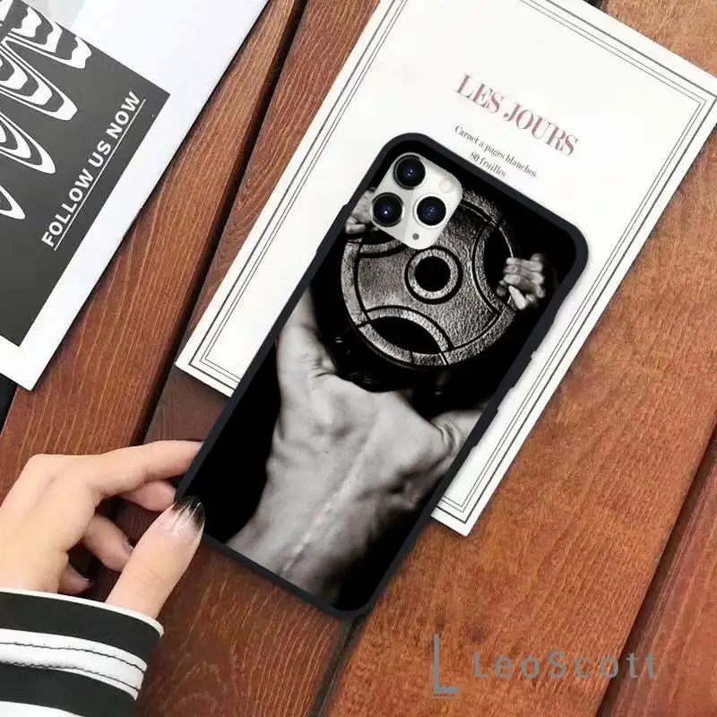 

Bodybuilding Gym Fitness cool sexy Phone Case for iPhone 11 12 pro XS MAX 8 7 6 6S Plus X 5S SE 2020 XR Fundas Capa