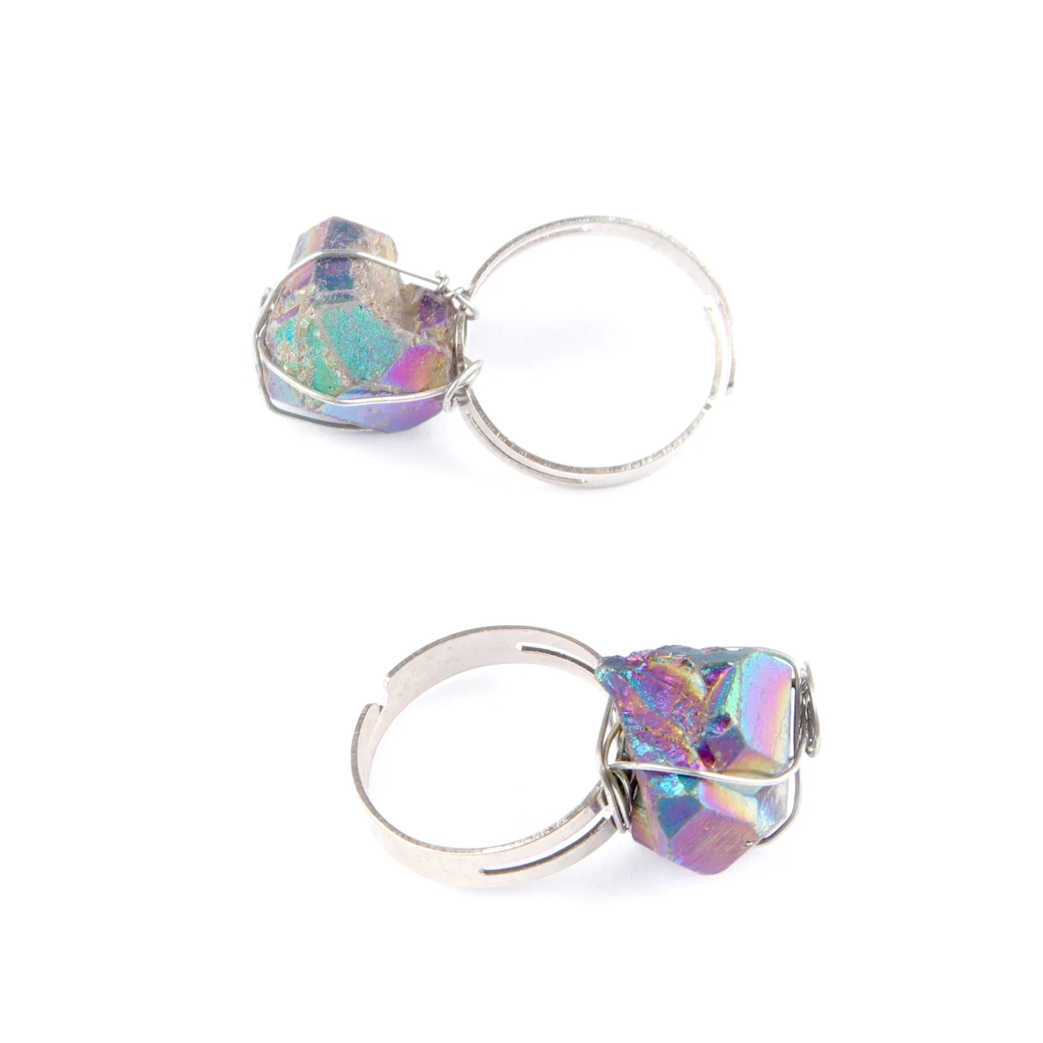 Кольцо для открытия естественный неправильной формы кольца из сырого камня