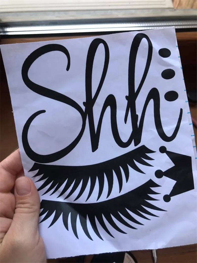 Shh ресницы настенные стикеры наклейки спальня гостиная украшение для дома