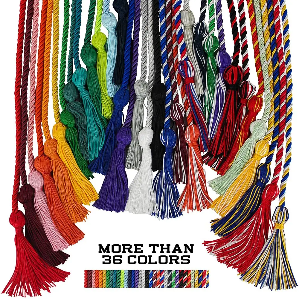 1Pcs Fashion Graduation Honor Cords Tassel Polyester Yarn Honor Cord For Graduation Students 170CM Graduation Hats Decor Cord