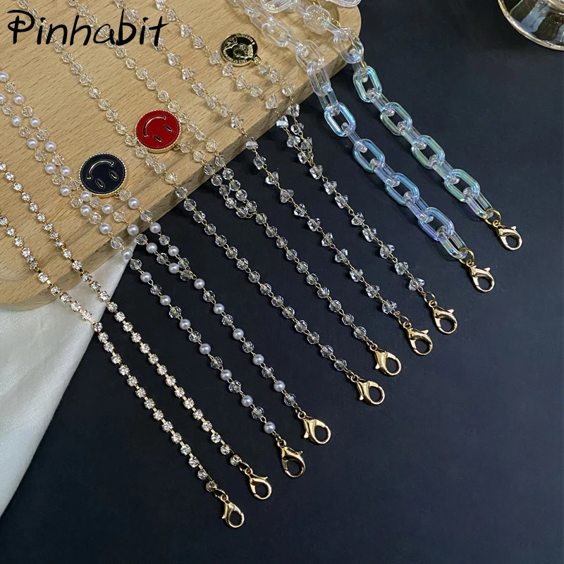 

Rhinestone Beaded Mask Chain Glasses Exquisite Elegant Women Casual Halter Mask Sunglasses Accessory Gift For Girl Friends