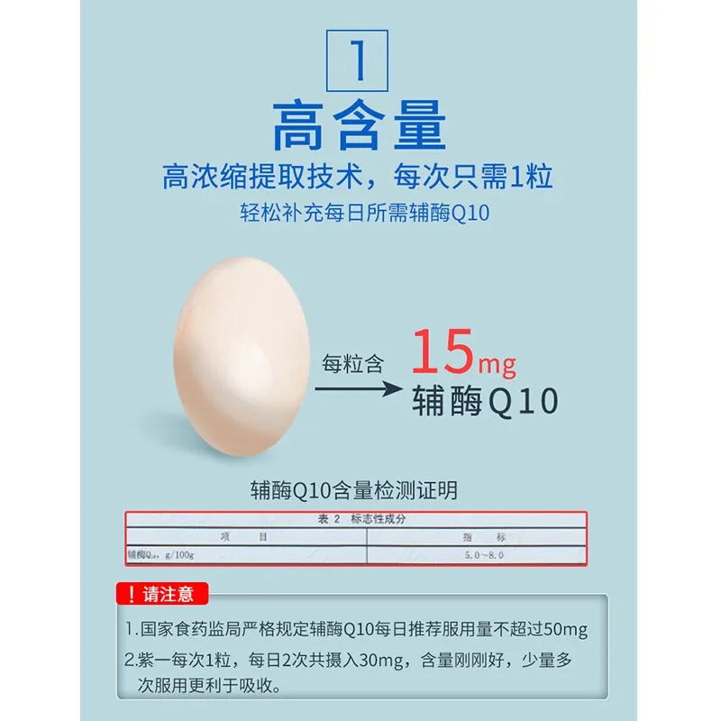 

Ziyi coenzyme Q10 soft capsules enhance immunity one bottle of Q10 health care products for middle-aged