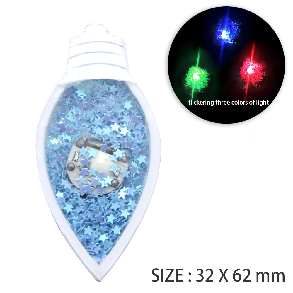 32x62mm Рождественский светящийся зыбучий песочный светильник Bling Shaker Sequins акриловое плоское украшение из смолы с струящимися блестками для самодельных бантов для волос, 1Yc7509 - Цвет: 32x62mm