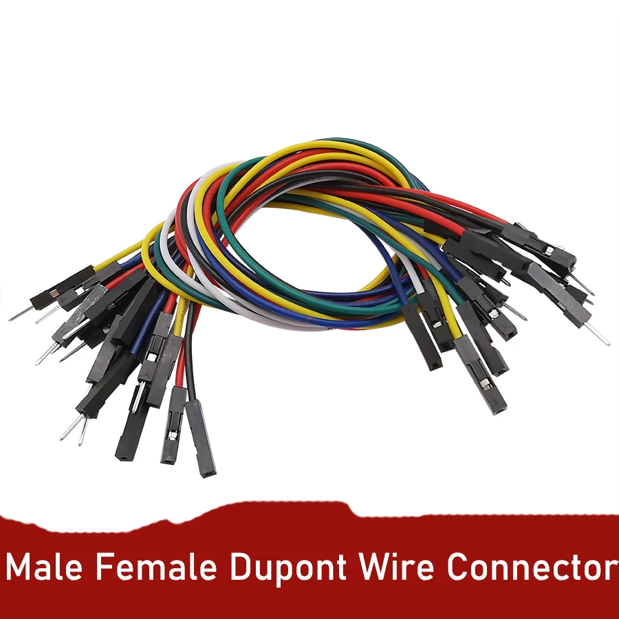 

10Pcs DIY Electronic Dupont Cable Jumper Wire Connector Kit 25CM Male Female Breadboard 1P-1 Pin 2.54mm Line Adapter for Arduino