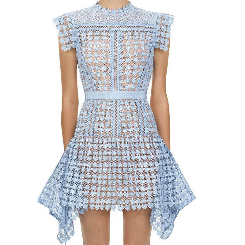 Женское вечернее платье SMTHMA винтажное кружевное ажурное пляжное без рукавов с