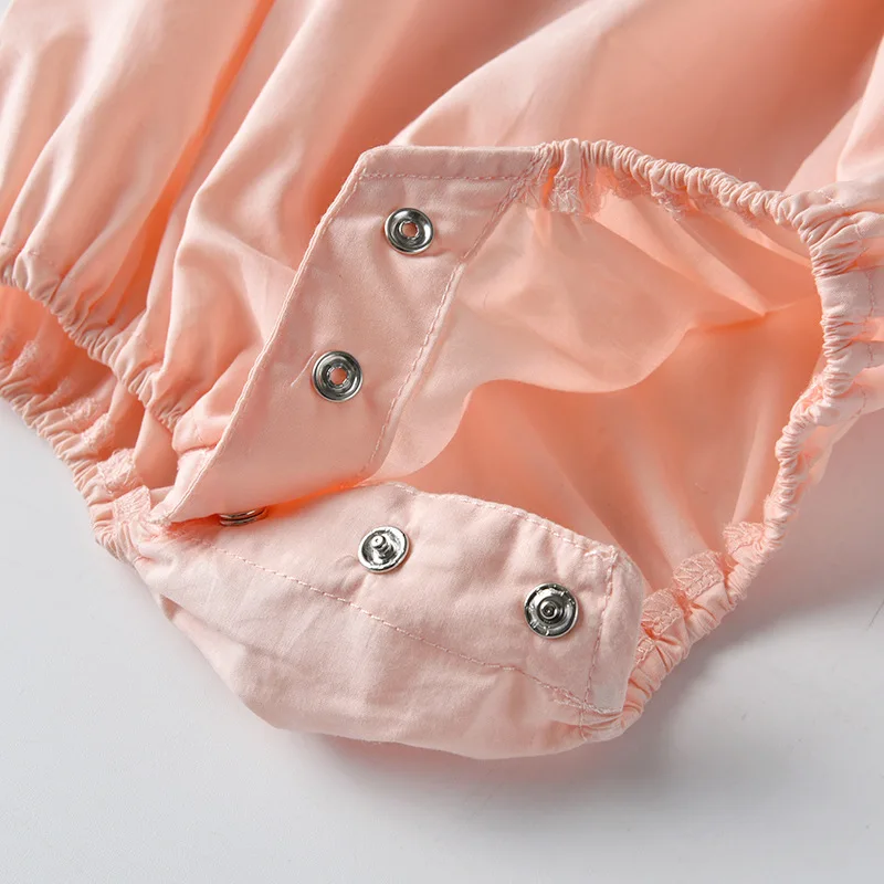 

2021 Summer Baby Girls Rompers Newborn Clothes Toddler Girl Ruffles Sleeveless Bodysuit Embroidery Cotton Jumpsuits One Pieces