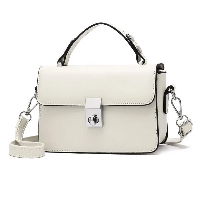 Модные однотонные кожаные сумки через плечо белые маленькие сумки розовые милые сумки на плечо легко застёгивающийся модный вечерние сумочки