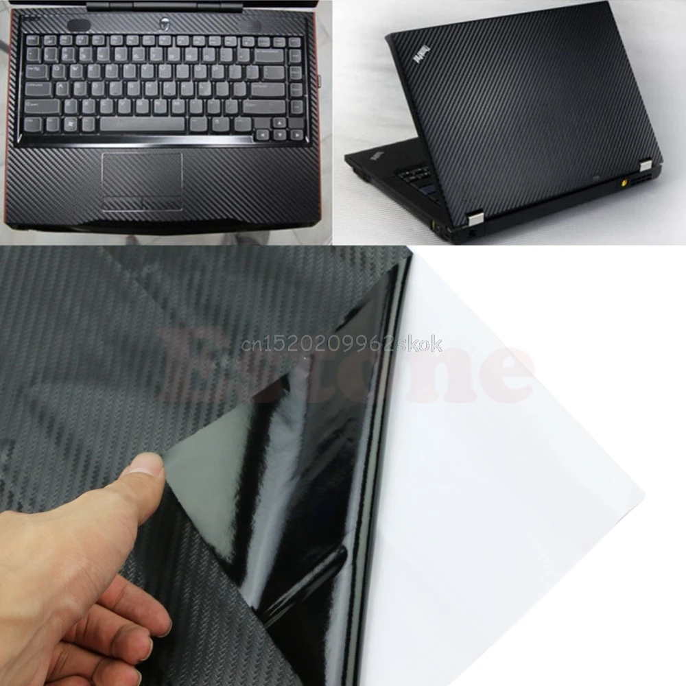 3D углеродное волокно кожа оберточная наклейка чехол для 17 &quotPC ноутбук J17