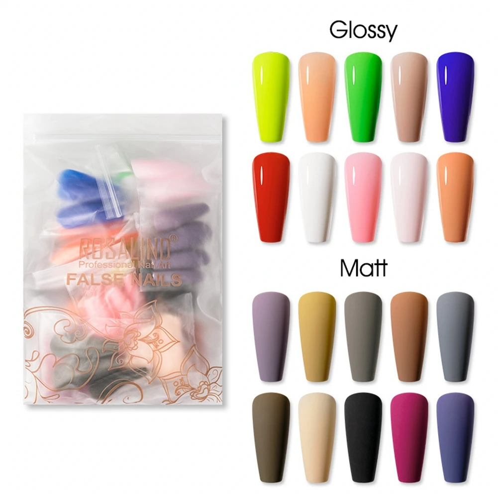 

100Pcs Extra Long Press on Nails Ballerina Coffin False Nails Solid Color Full Cover Fake Nails for DIY Nail Art Salon Women