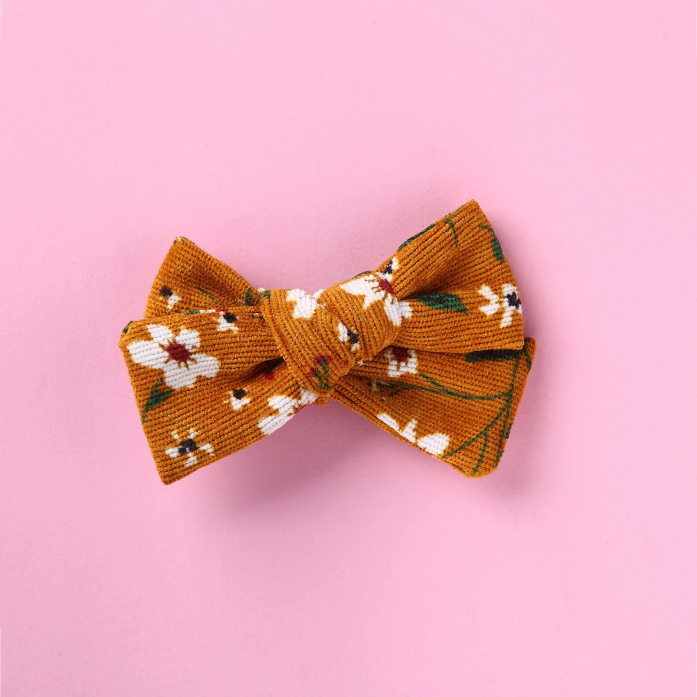 Cute bowknot hair clip Headwear Baby Printed Bow Kids Girls Hairpins Full Cover Clips baby accessories Gifts | Детская одежда и