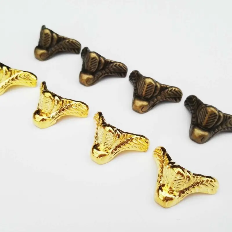 4 шт./компл. Античная Бронза Золото ящик для украшений деревянная мебельная