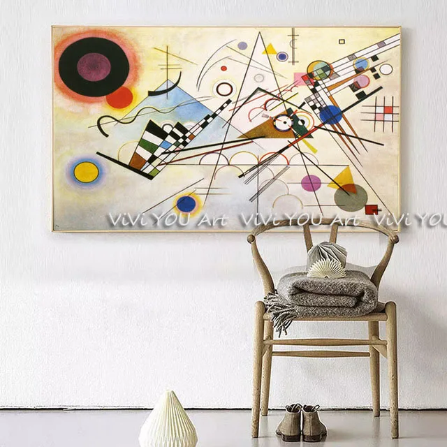 WASSILY-KANDINSKY картина маслом лучшая ручная Настенная лист домашнее декоративное
