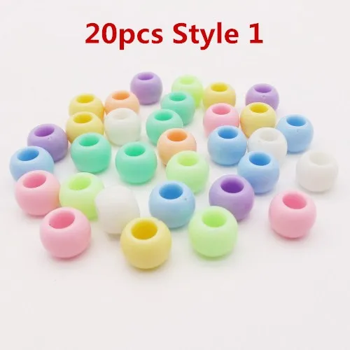 20pcs Style 1 20 шт.-100 шт., вязаная крючком Детская коробка для девочек, косички для волос, косички, дредлок, бусины, кольца, трубка, плетение, аксессуары для наращивания волос - Цвет: 20pcs Style 1