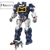 mailackers movie action figures soundwaves warrior mecha transformation robot model building blocks technical robot figures toy