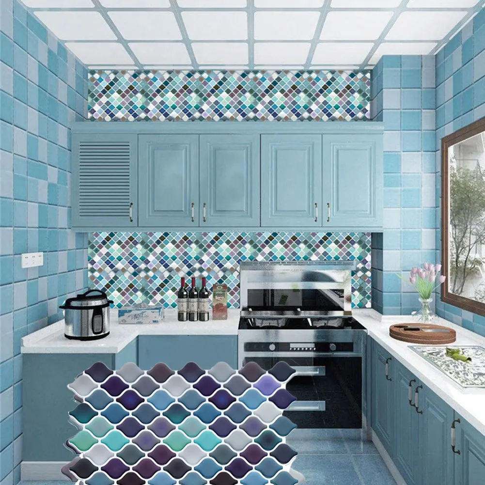 

Tiles Mosaic Self Adhesive Wall Tile Sticker Resin Mosaic Self Adhesive Wall Tile Peel and Stick Kitchen Living Room Wall