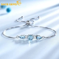 sace gems 100 real 925 sterling silver blue topaz gemstone charm bracelet for women fashion fine jewelry party wedding gift