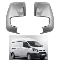 2pcs abs chrome car side door rear view mirror cover for ford transit tourneo 2015 2018 exterior trim accessorie