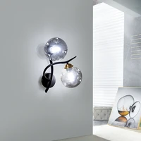 simple modern wall lamp sconce light led study double head wall lamp corridor indoor deco mural living room decoration dm50wl