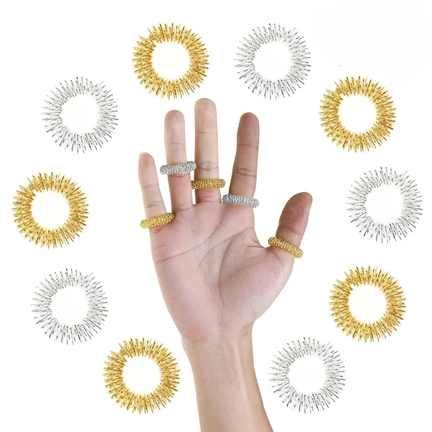 3PC Finger Massage Ring Acupuncture Health Care Set Home Use Health Care Tools Acupressure Figure Relax Massager Hand Care lonati goal series g615 g616df socks machine use yarn finger set g1930396
