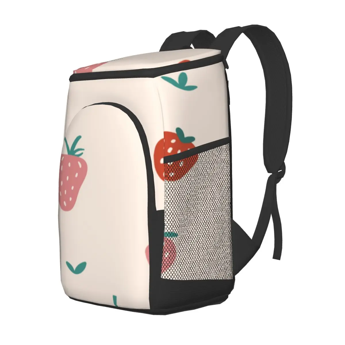 protable insulated thermal cooler waterproof lunch bag strawberry summer picnic camping backpack double shoulder wine bag free global shipping