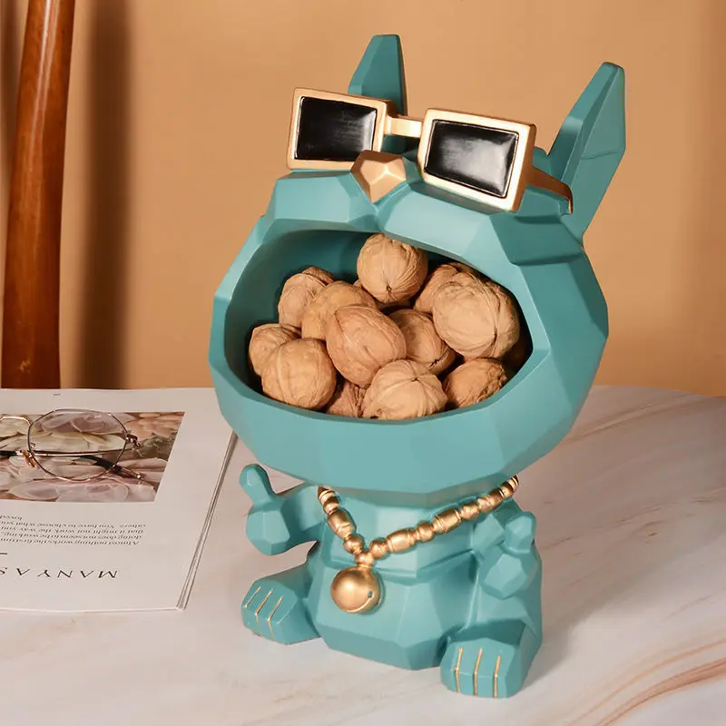 

Home Decor Creative Nordic Origami Dog Light Luxury Home Decoration Porch Key Jewelry Storage Living Room Door Ornaments