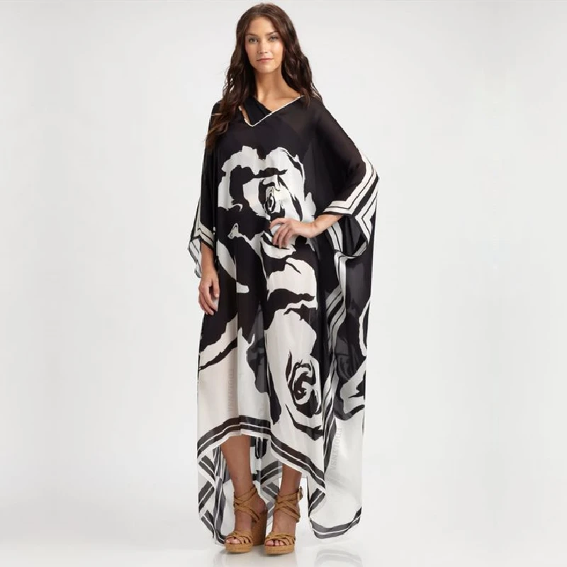Быстросохнущие накидки на бикини 2021 летнее платье с богемным принтом и V образным