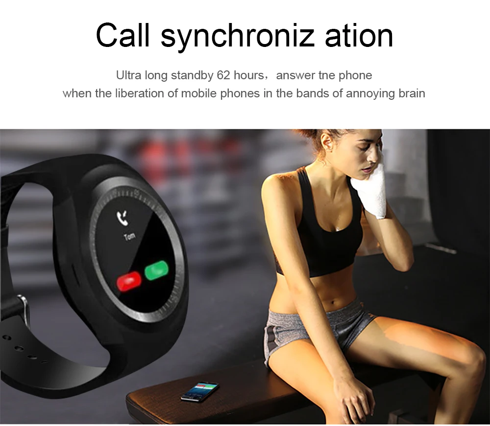 Умные часы Y1 мужские спортивные Bluetooth женские наручные часы Rel gio Смарт-часы с камерой слот для sim-карты Android телефон PK DZ09 V8 A1