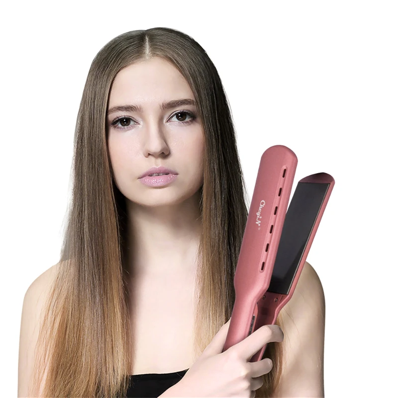 

Professional Hair Straightener Titanium Alloy Straightening iron PTC Heating 45mm Flat Iron Salon Hair Styling Tools