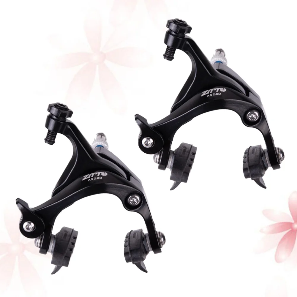 

1 Pair Road Cycling Side Brake Caliper Brake Shoes Caliper Dual-pivot Caliper Clip (Black)