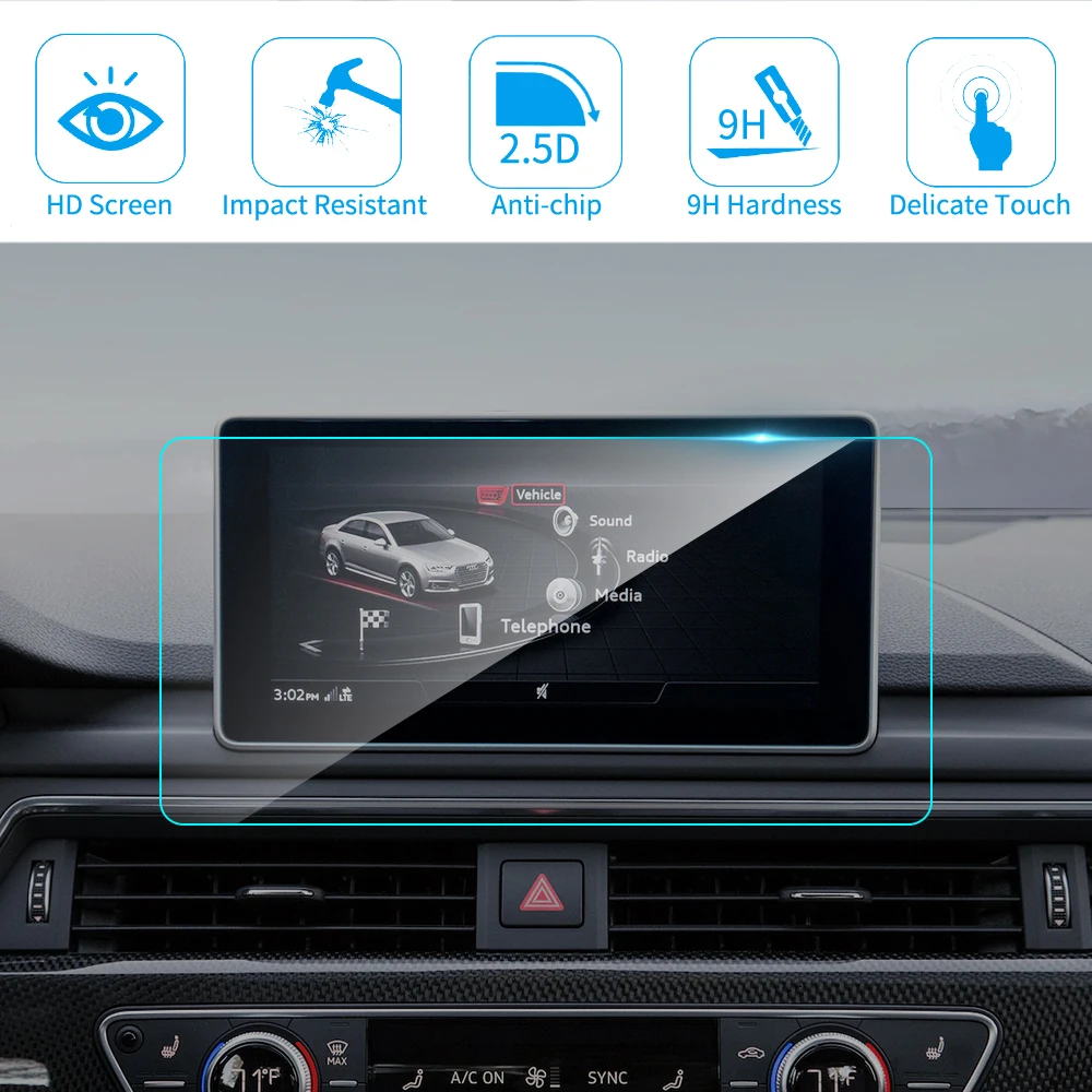 Автомобильный протектор экрана GPS-навигации для Audi Q5 8R FY HD прозрачное закаленное