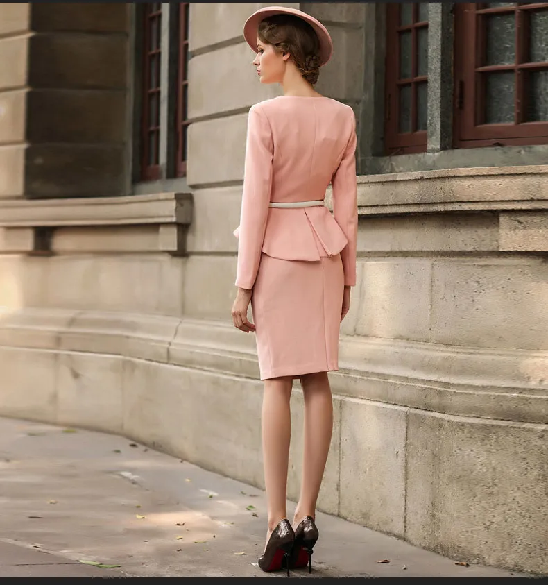 Женский костюм двойка из блейзера и юбки Осень зима 2020|Костюмы с юбкой| |