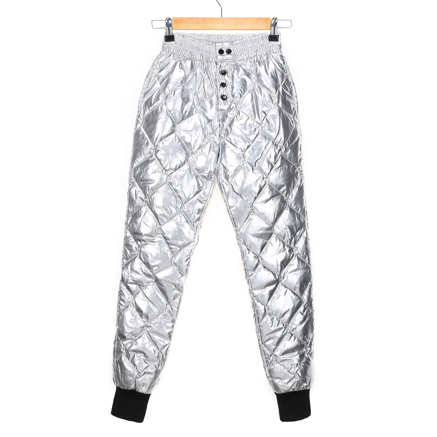 

100% down pants superior Casual Thermal Thick Warm Winter Softshell Pants Women Fleece Lining