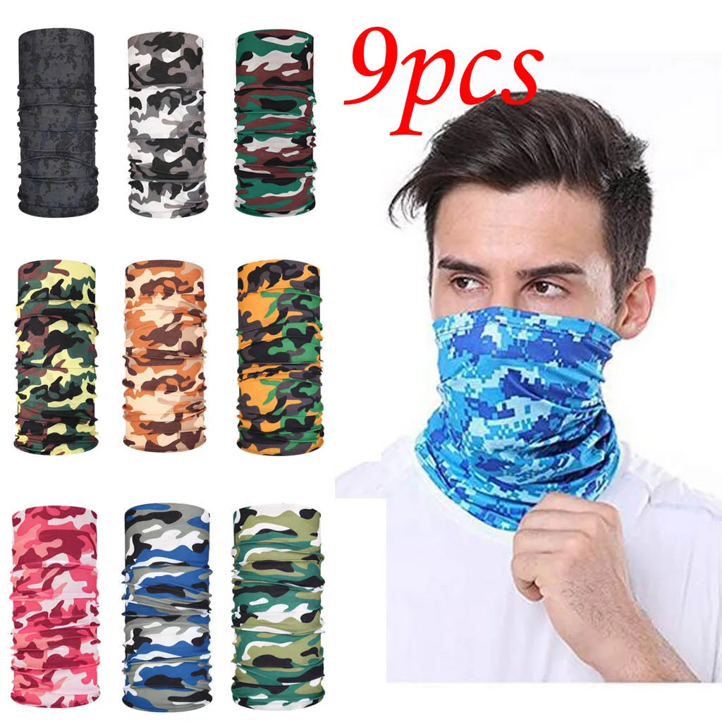 Шарф-повязка на голову с камуфляжным принтом 9 шт. | Аксессуары для одежды