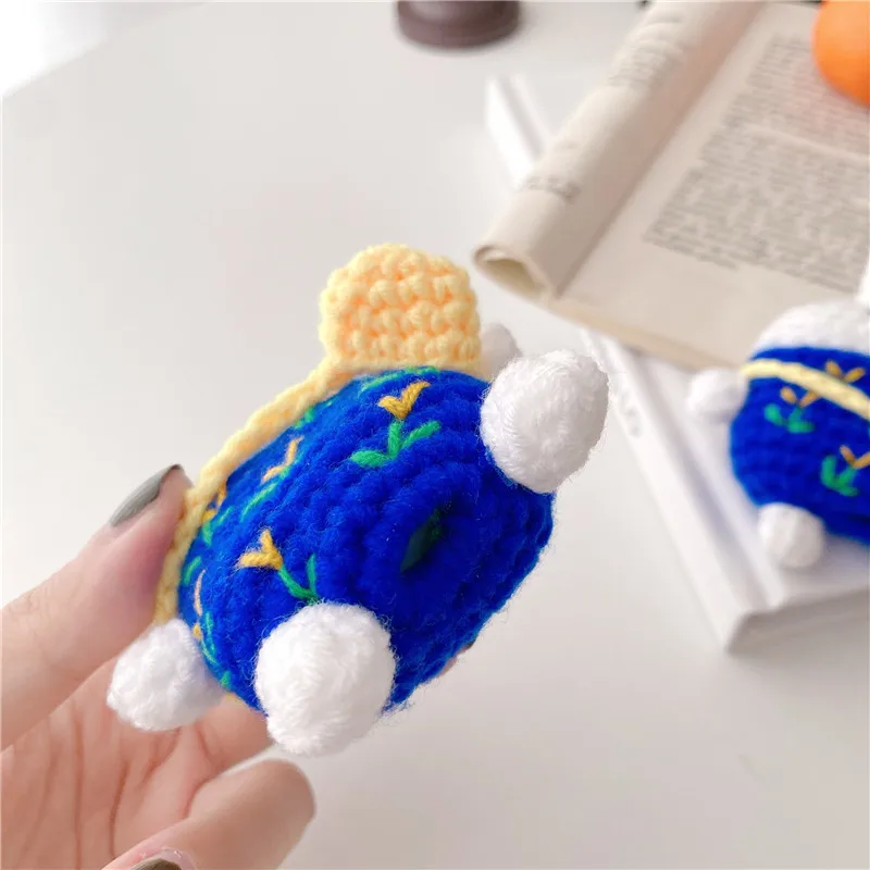 

Cute Cartoon Backpack Rabbit Knitted Plush Earphone Cover for Airpods Pro 3 Wireless Bluetooth Earphone Case for airpods 1 2 3