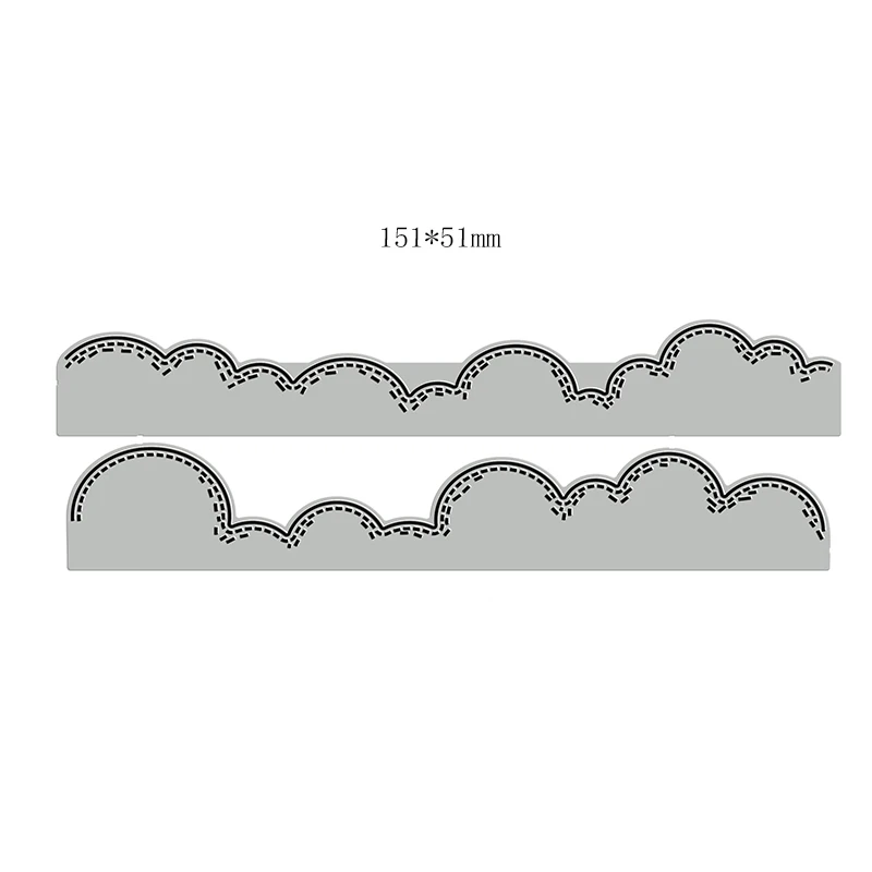 

New Double Stitched Cloud Border 2020 Metal Cutting Dies for DIY Scrapbooking and Card Making Decor Embossing Craft No Stamps