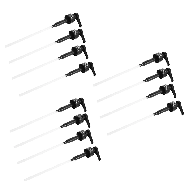 

12 Pcs Coffee 1 Liter Dispenser Syrup Pump Black Liquid Dispenser For Monin Syrup 10Ml Juice Bottle Dispenser Pump