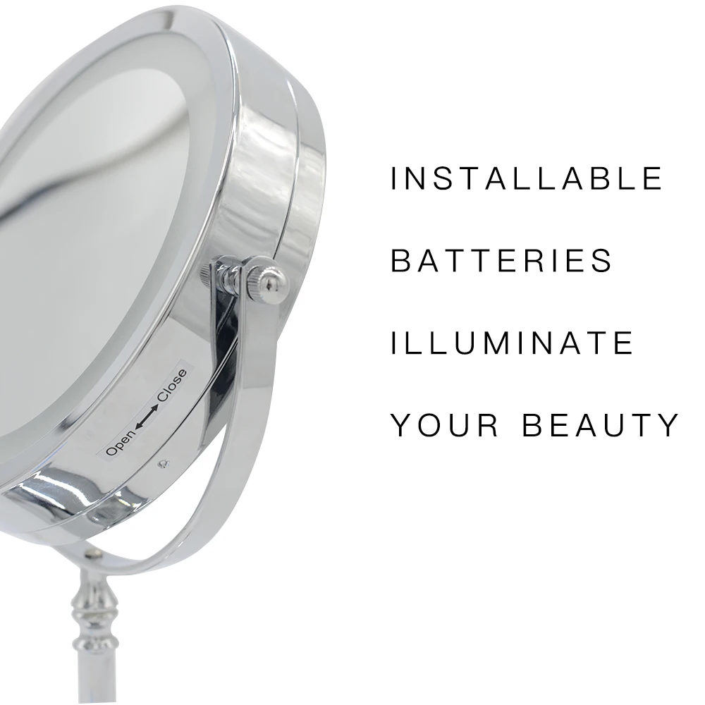 10X увеличительное зеркало для макияжа с светодиодный свет косметических зеркал