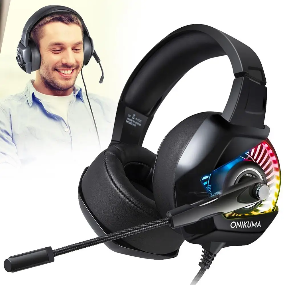 Игровая гарнитура Проводные ПК Игровые наушники с микрофоном для playstation 4 Xbox-One 3 5