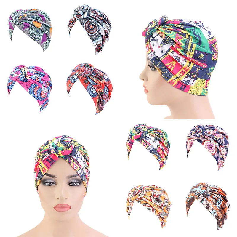 Африканские женские аксессуары для волос модный цветочный узор мусульманский