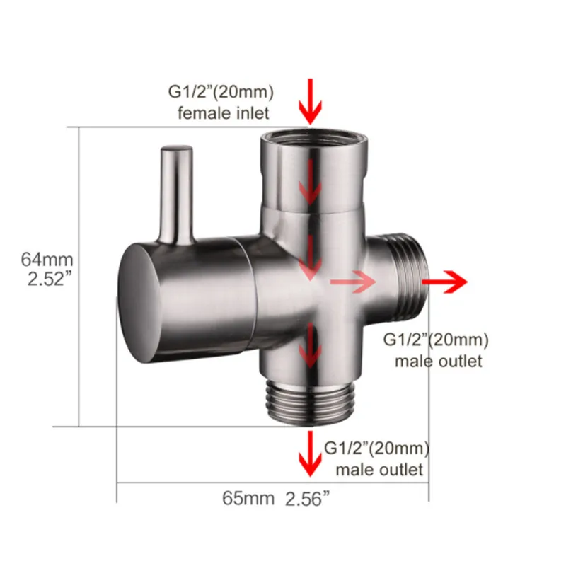 3 ходовой душевой рычаг Расходные клапаны Brused никелевая ванна ручной душ