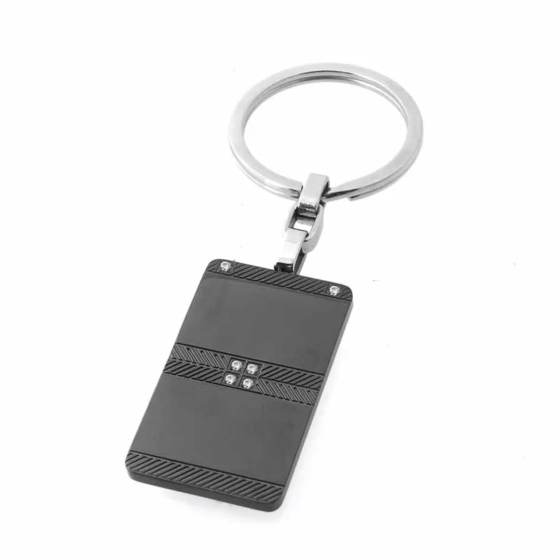 Runda каменный брелок Нержавеющая сталь автомобильные аксессуары для мужские