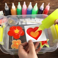 kids handmade diy craft painting stickers toys montessori education origami magic water elves kit set toys for children gift