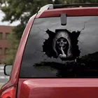 Наклейка на автомобиль для домашних животных на Хэллоуин, мрачный жнец, тихая наклейка на заднее стекло с изображением демона, украшение