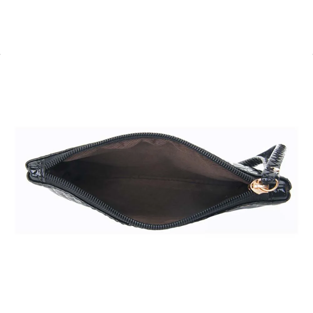 Женский кошелек с узором из крокодилов Одноцветный на молнии держатель для