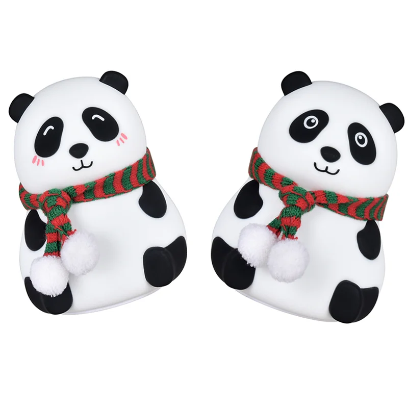 

Small Night Light Touch Sensor Color Cartoon Silicone Lamp Battery-Powered Bedroom Bedside Lamp Children Panda LED