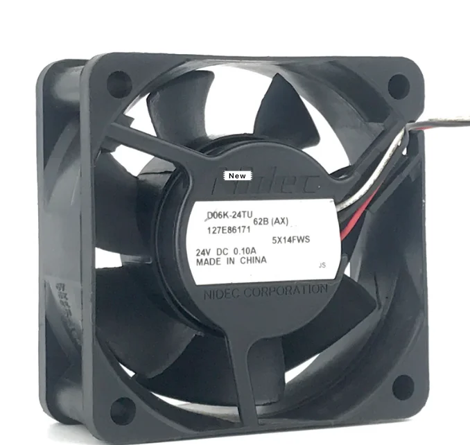 

for Nidec D06K-24TU 62B DC 24V 0.10A 3-wire 60X60X25mm Server Cooling Fan