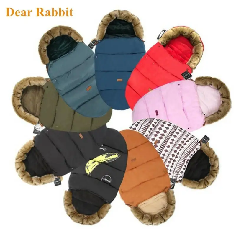 

0-24M new born Baby Sleeping Bag Stroller Winter Windproof Thick Sleep sacks For Infant wheelchair envelopes Cocoon For Newborns